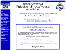 Tablet Screenshot of friesianshowhorse.com